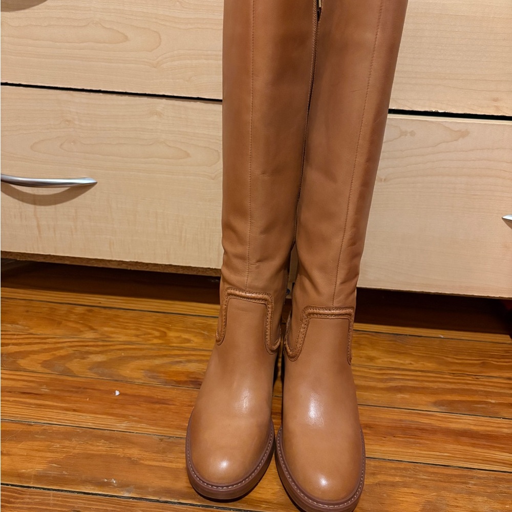 Vince Camuto Brown Leather Heeled Boots